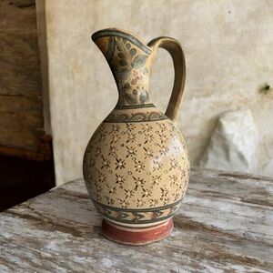 Vintage Mexican Tonala Clay Pottery Pitcher